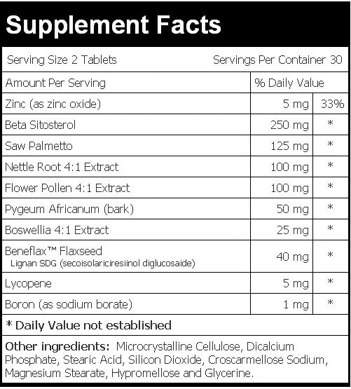 Prost-10 supplement facts