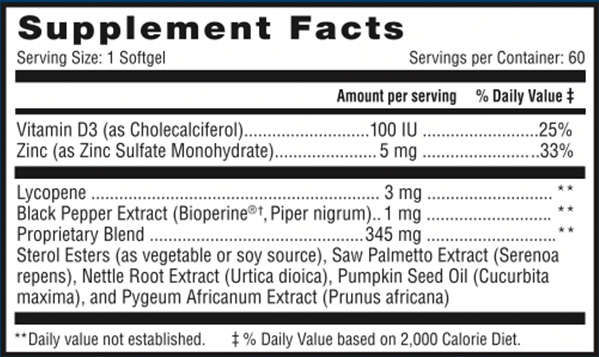 Prosvent supplement facts