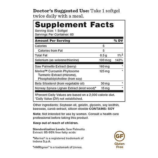 Healthy Prostate supplement facts Healthy Prostate supplement facts