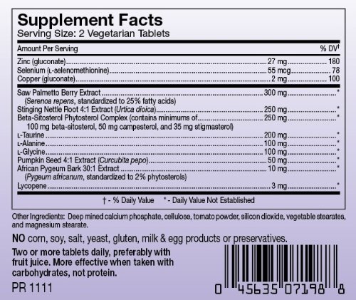 Prost Tech supplement facts