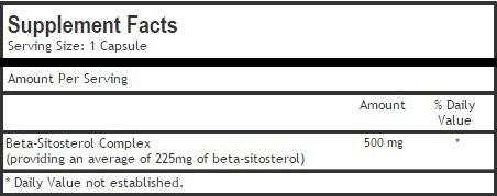 Beta SitoSterol supplement facts