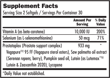 Prostata Plus supplement facts