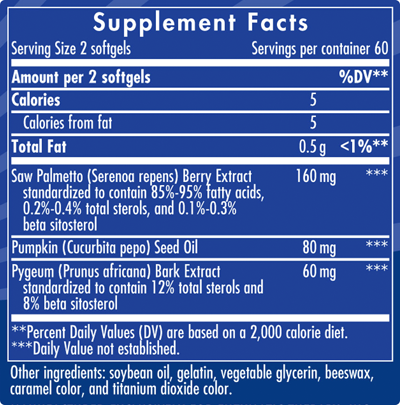 Prostate Advantage supplement facts Prostate Advantage supplement facts