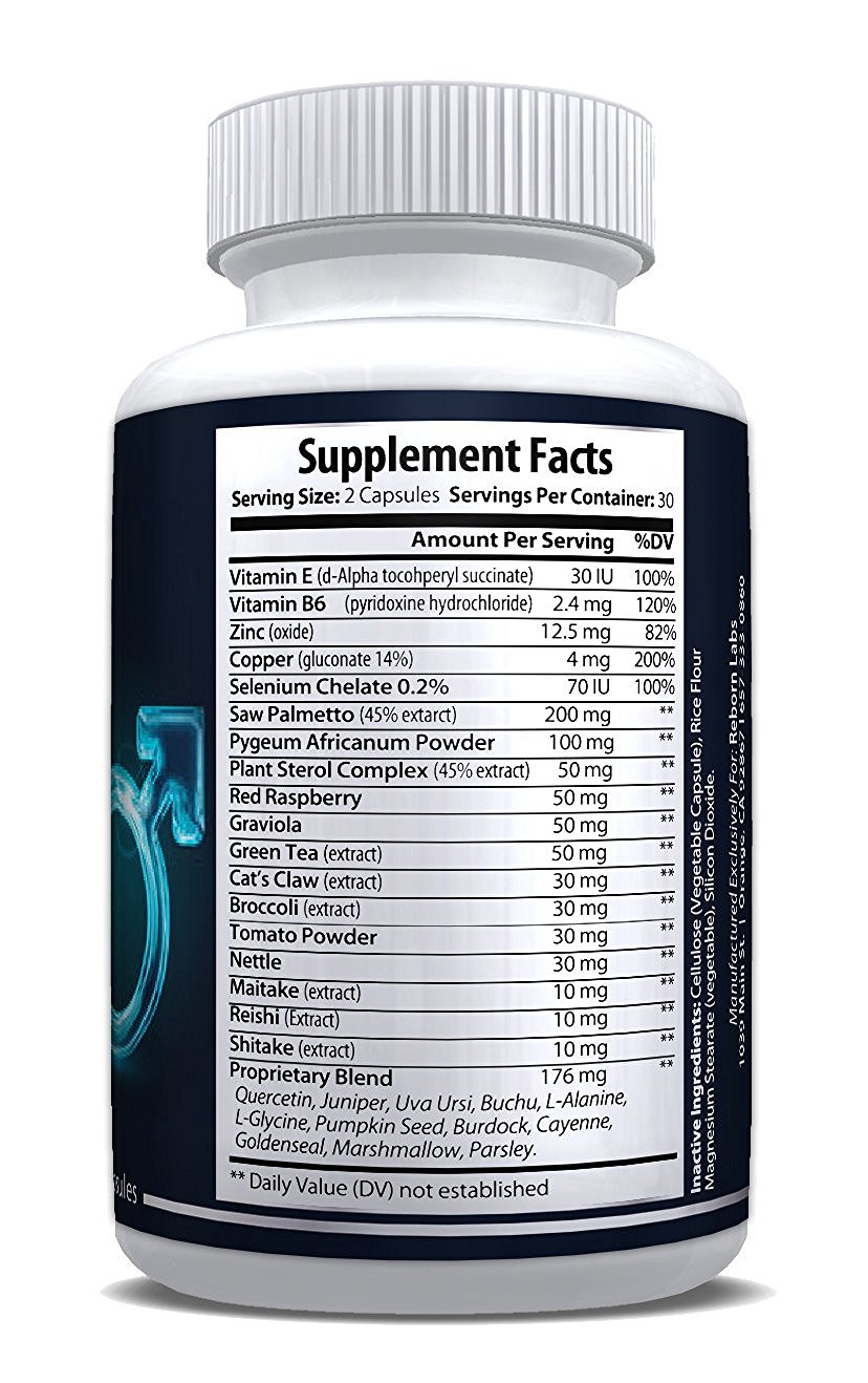 Prostate Platinum supplement facts