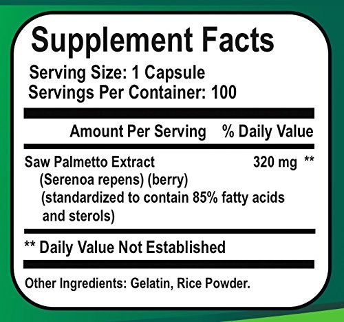 Saw Palmetto supplement facts