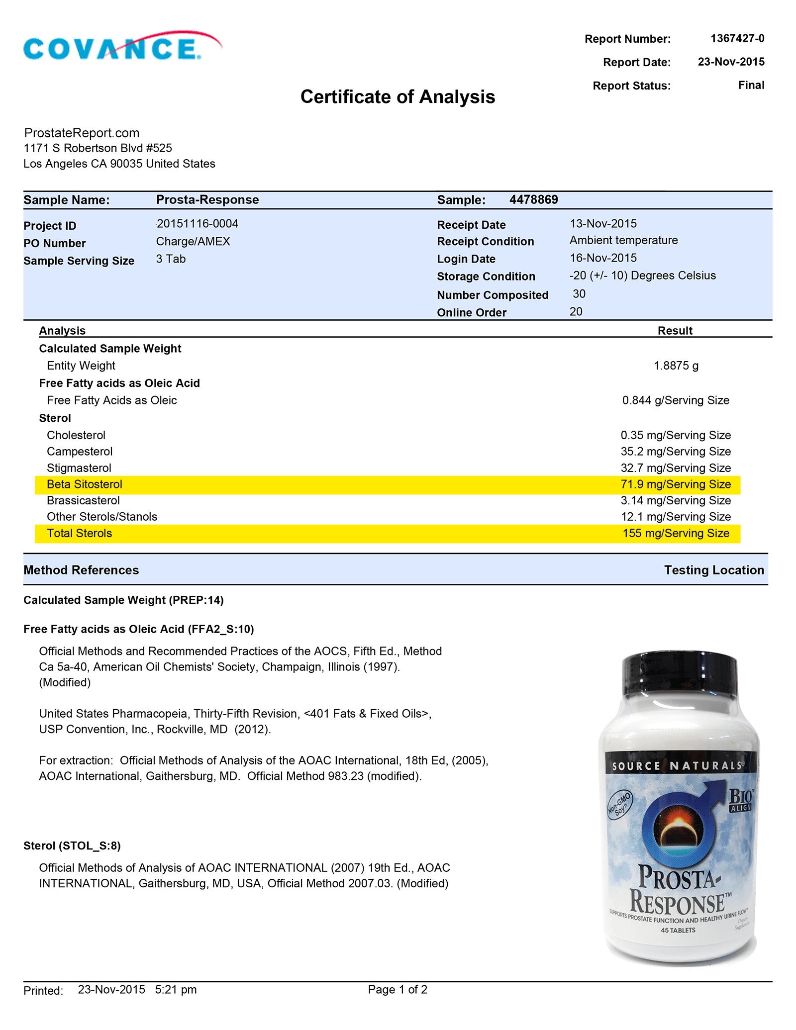 Prosta Response lab report 