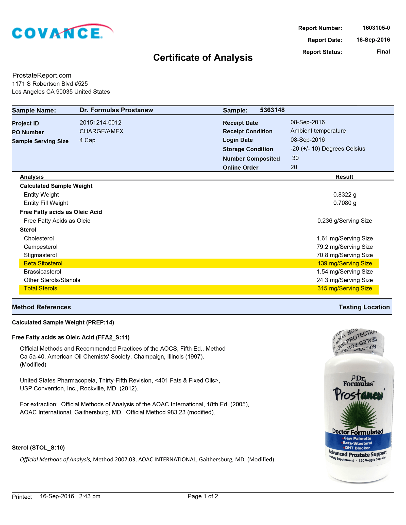 Prostanew lab report