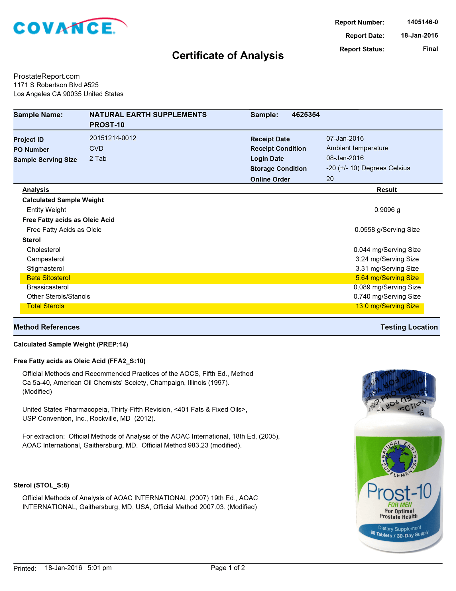 Prost-10 lab report 