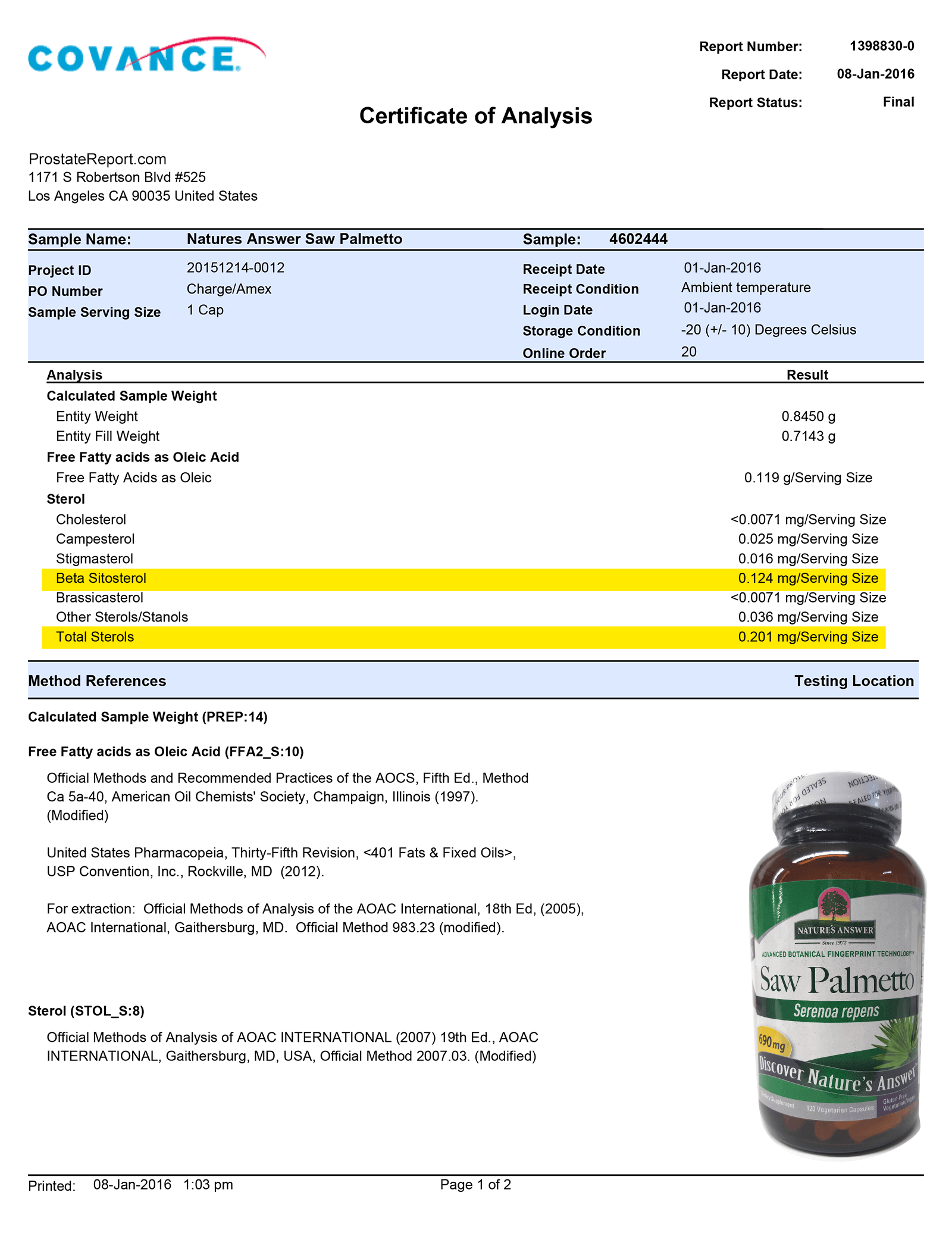 Saw-Palmetto-Natures-Answer lab report 
