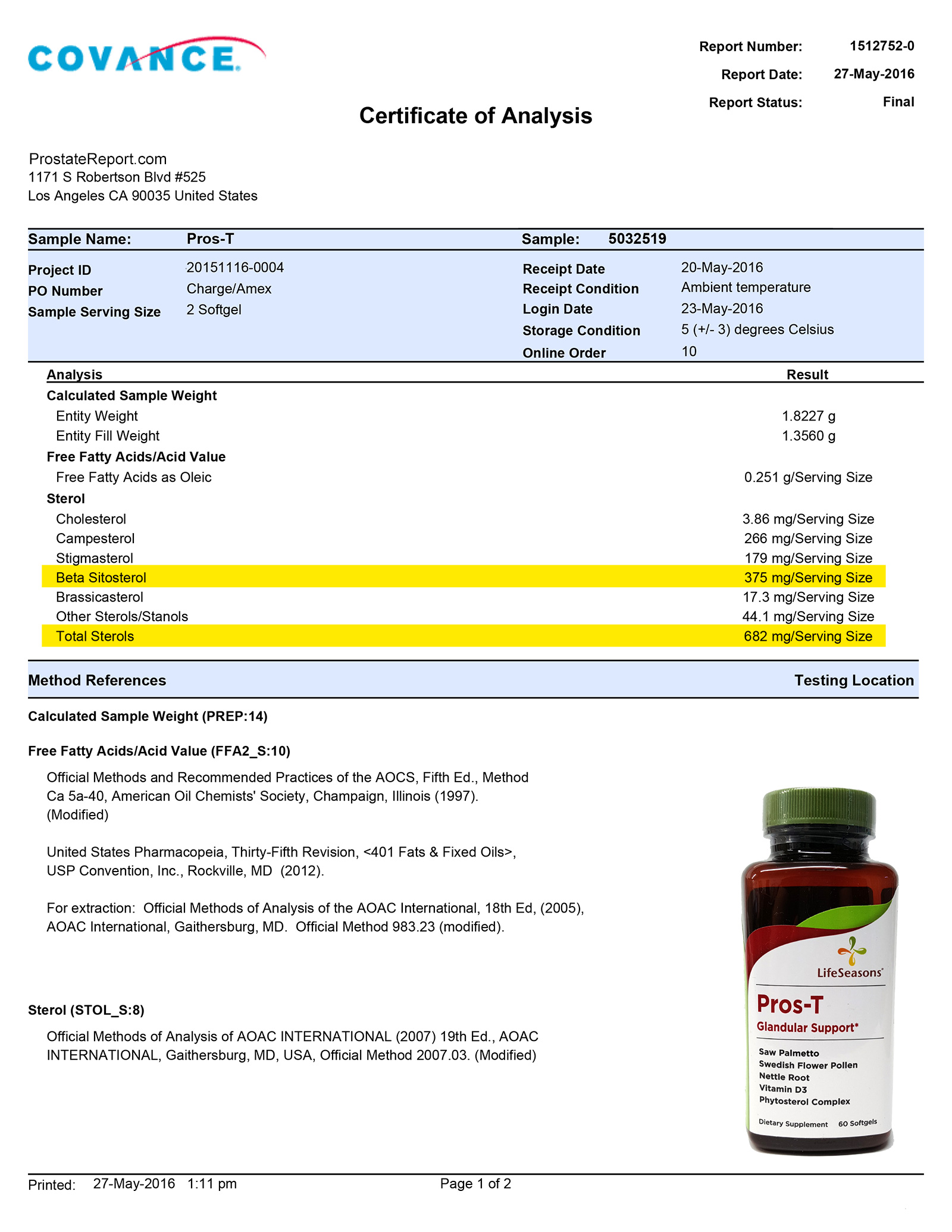 Pros-T lab report 