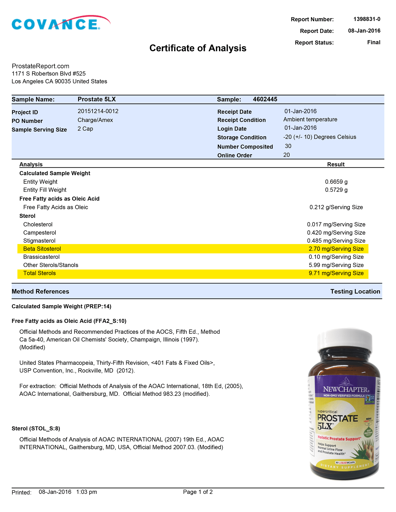 Prostate 5LX lab report 