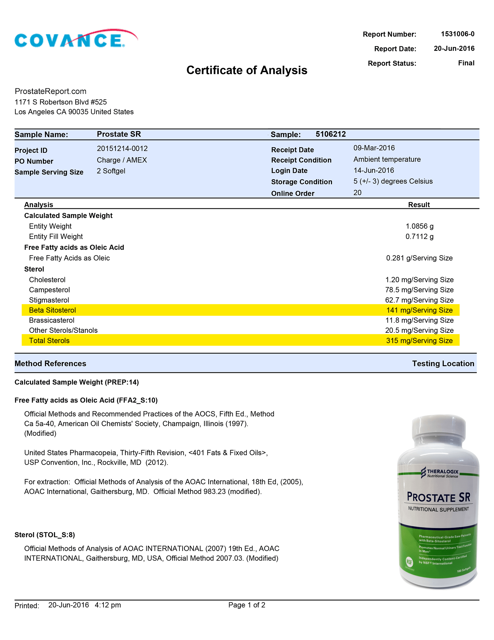 Prostate SR lab report 