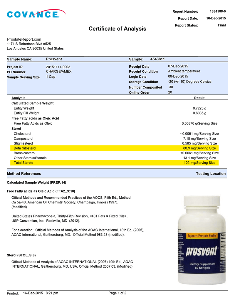 Prosvent lab report 