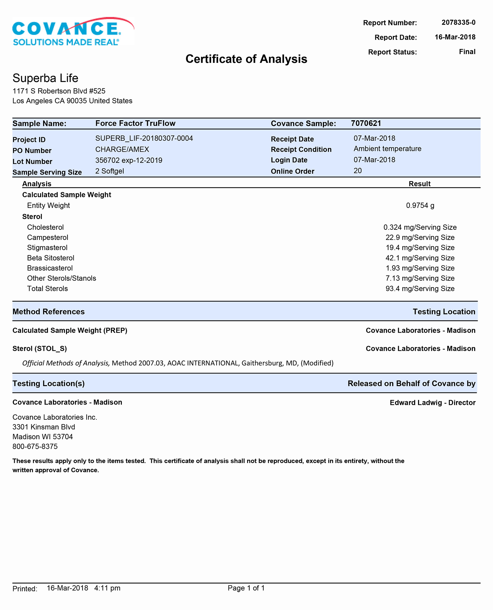 TruFlow lab report 