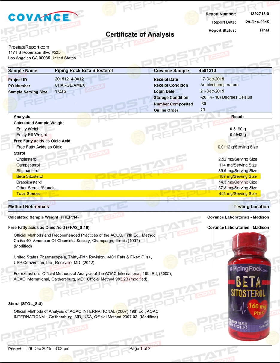 Beta Sitosterol lab report 